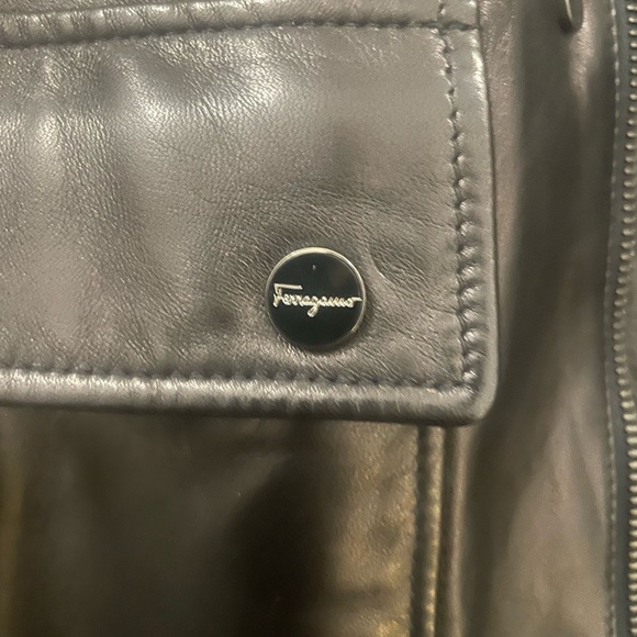 Salvatore Ferragamo Men's Leather Jacket Sz 50/L - Picture 13 of 16